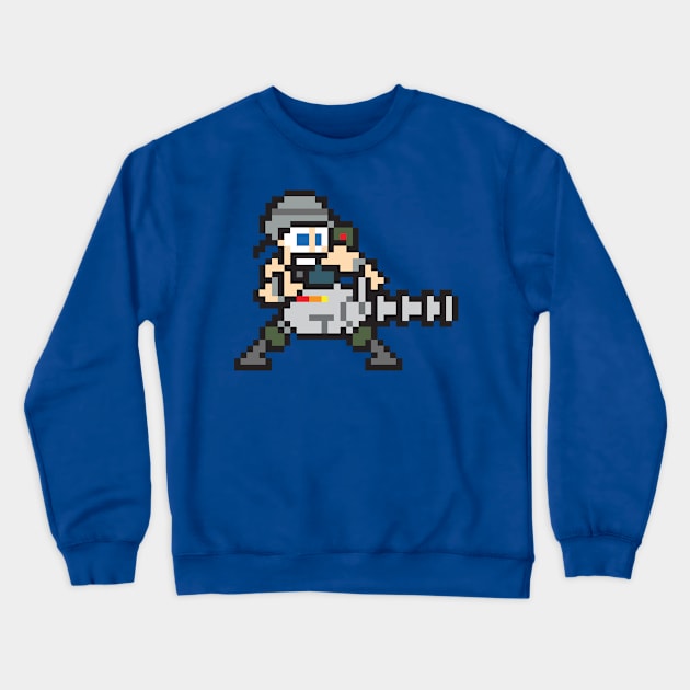 Gun-Thor 8Bit character Crewneck Sweatshirt by Fire Forge GraFX